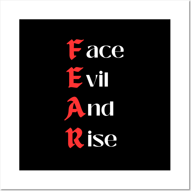 Fear Slogan Products Wall Art by Inspirational Doses